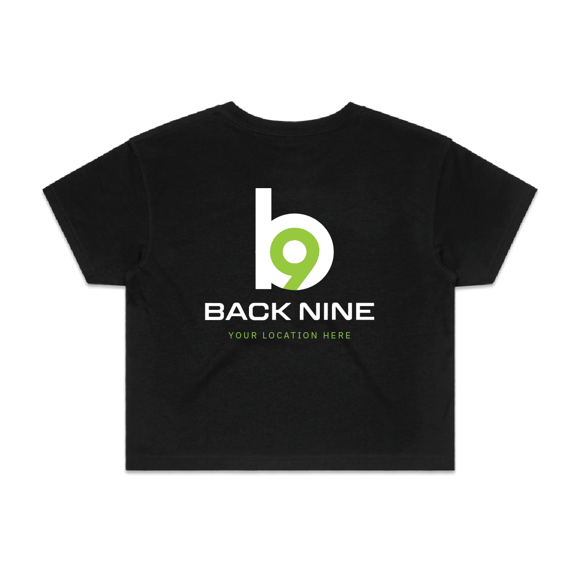 Hometown — Sturdy Crop Tee (Women's) — Black Back