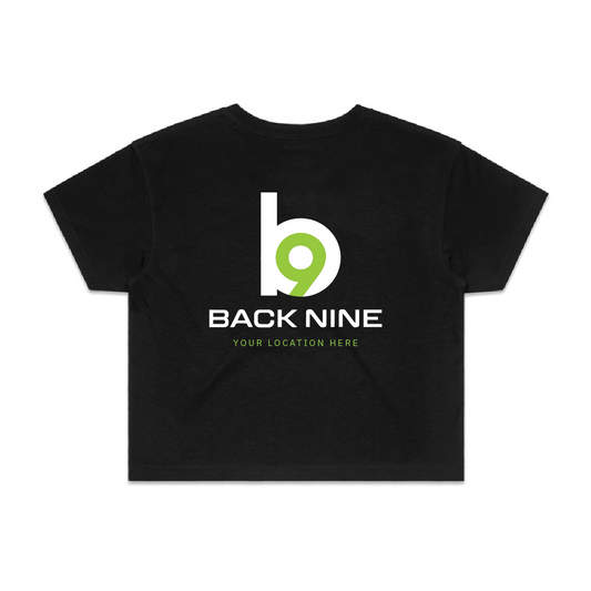 Hometown — Sturdy Crop Tee (Women's) — Black Back
