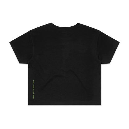 Sideline — Sturdy Crop Tee (Women's) — Black Back