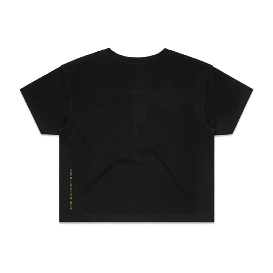 Sideline — Sturdy Crop Tee (Women's) — Black Back