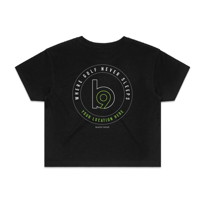Crest — Sturdy Crop Tee (Women's) — Black Back