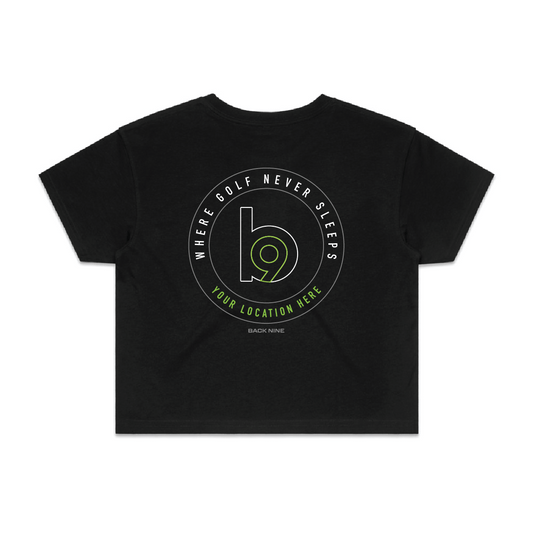 Crest — Sturdy Crop Tee (Women's) — Black Back