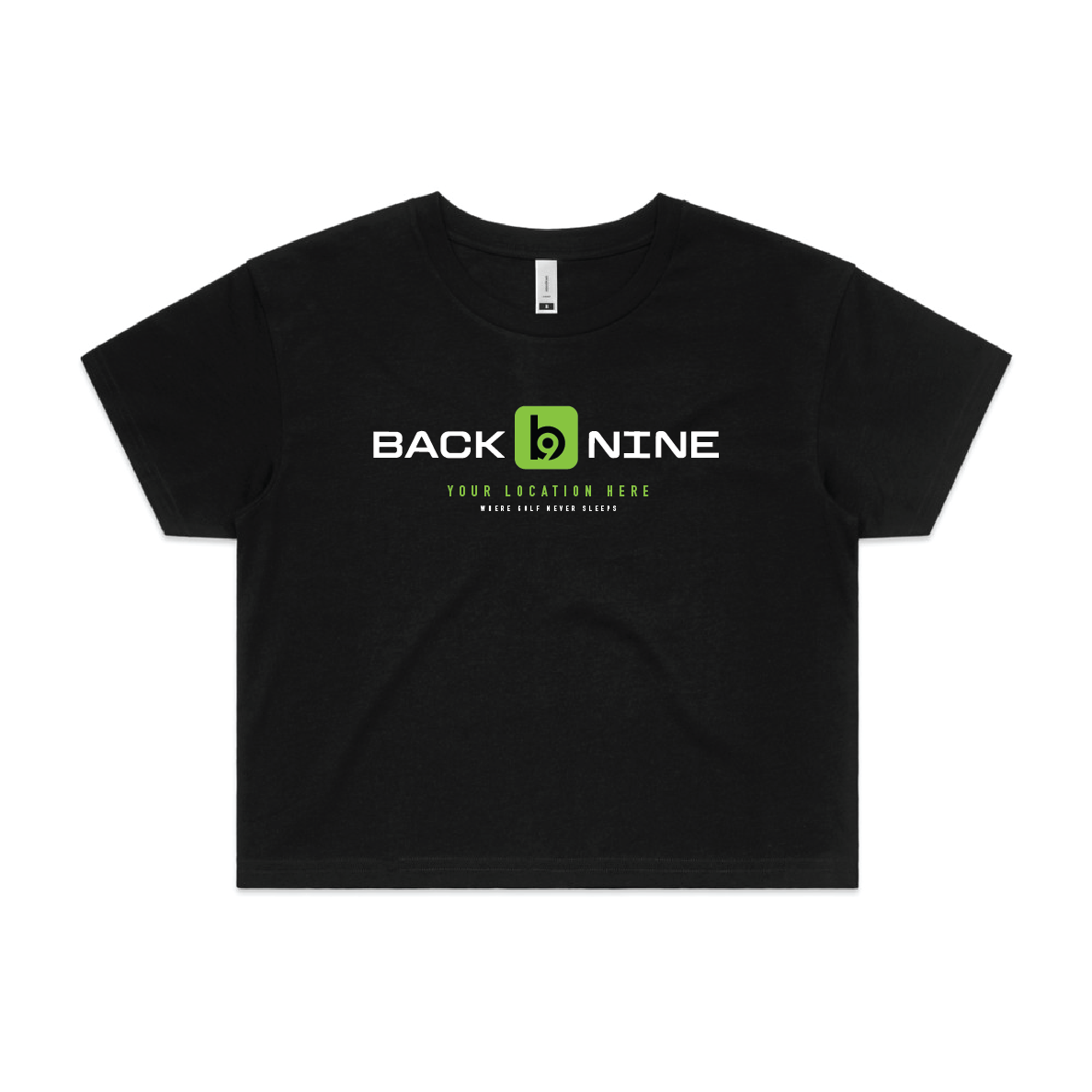 Marquee — Sturdy Crop Tee (Women's) — Black Front