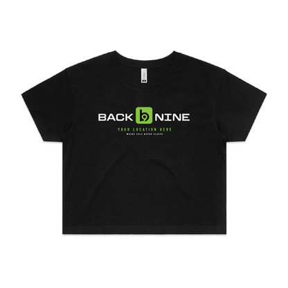 Marquee — Sturdy Crop Tee (Women's) — Black Front
