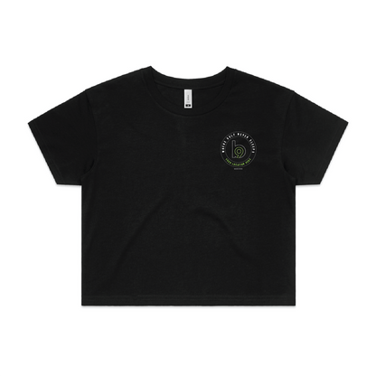 Crest — Sturdy Crop Tee (Women's) — Black Front