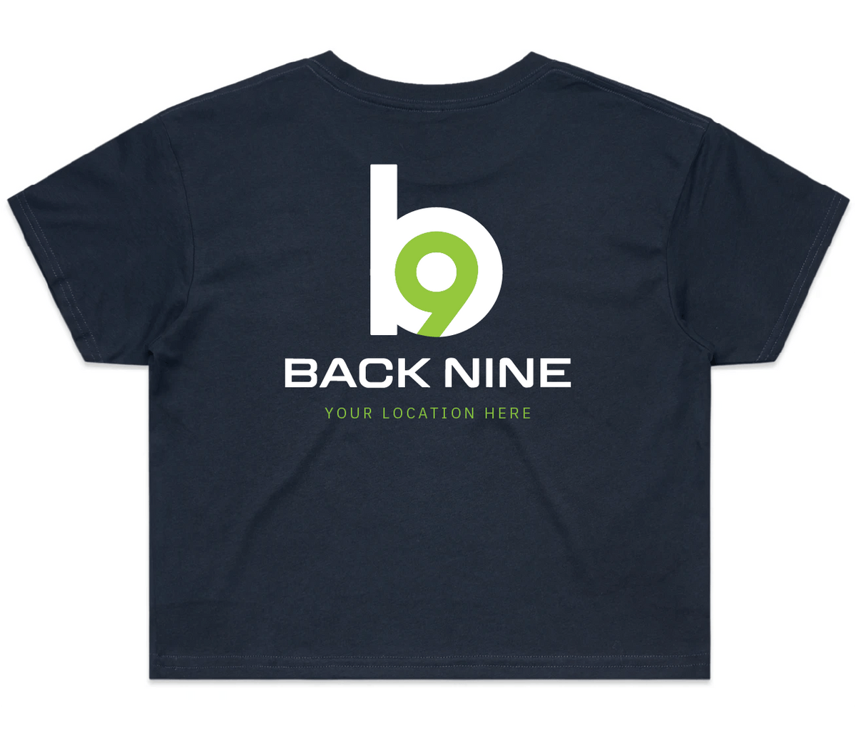 Hometown — Sturdy Crop Tee (Women's) — Navy Back