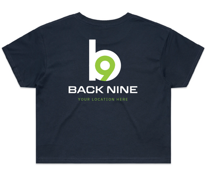 Hometown — Sturdy Crop Tee (Women's) — Navy Back