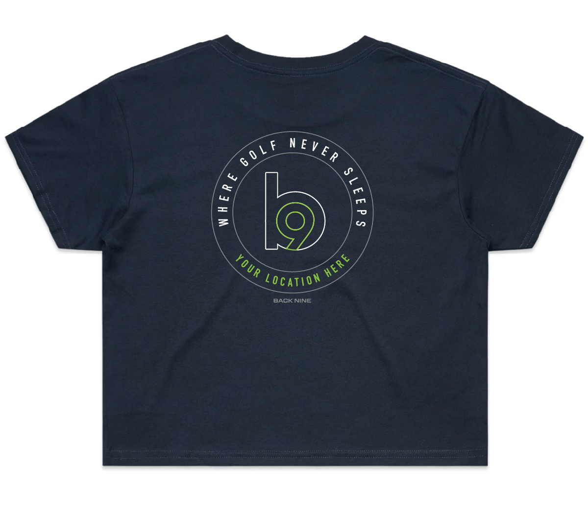 Crest — Sturdy Crop Tee (Women's) — Navy Back