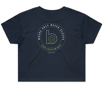 Crest — Sturdy Crop Tee (Women's) — Navy Back
