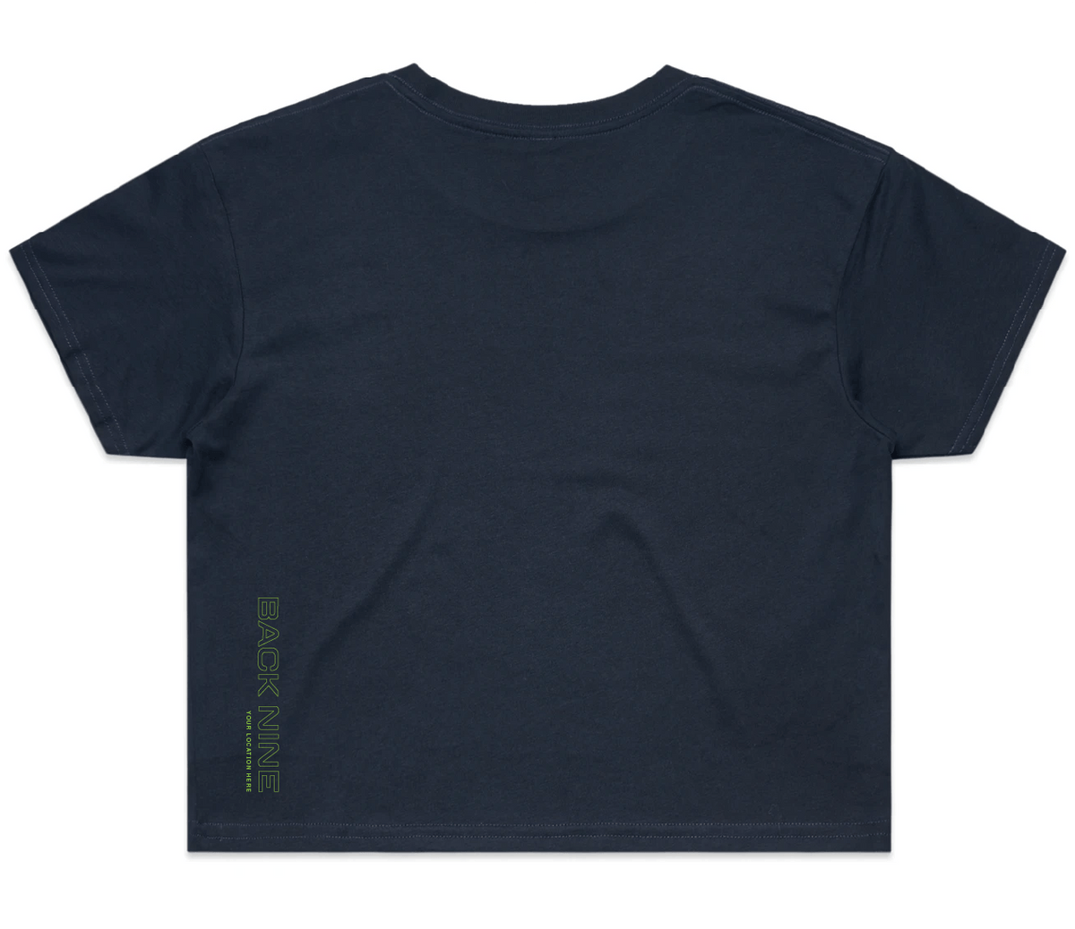 Sideline — Sturdy Crop Tee (Women's) — Navy Back