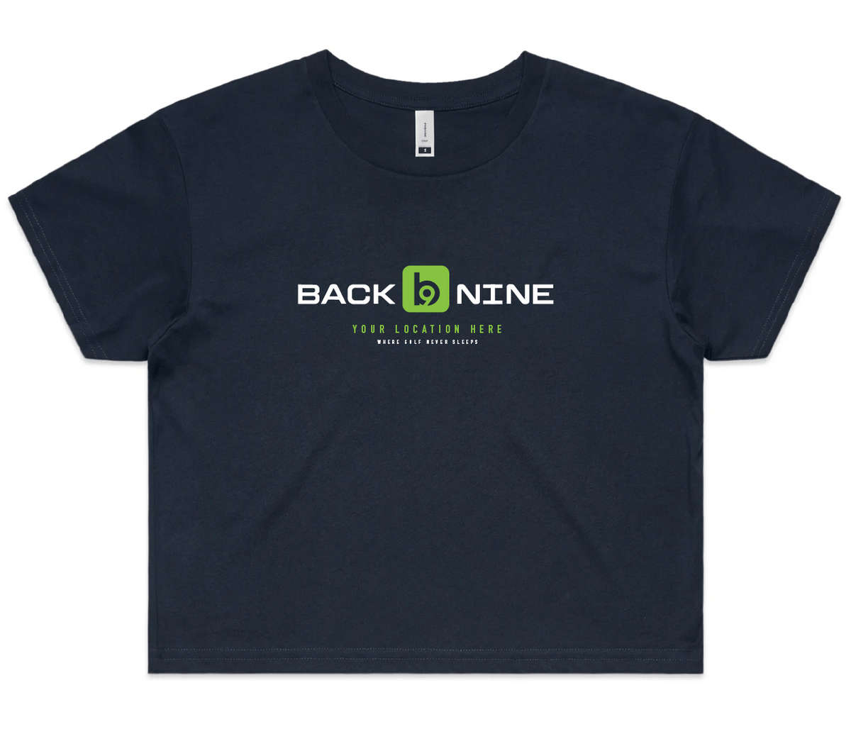 Marquee — Sturdy Crop Tee (Women's) — Navy Front