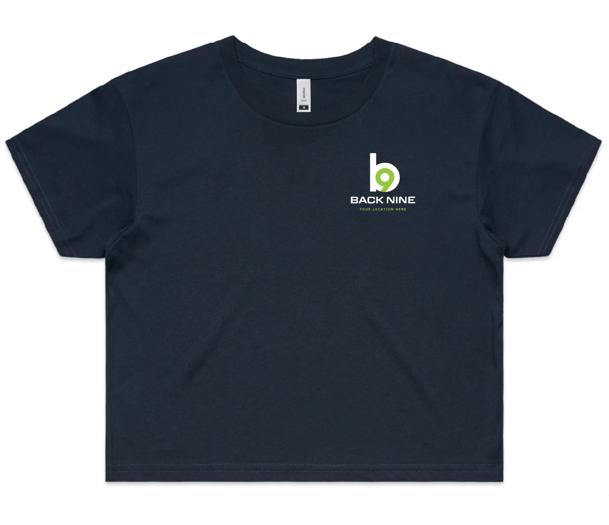 Hometown — Sturdy Crop Tee (Women's) — Navy Front