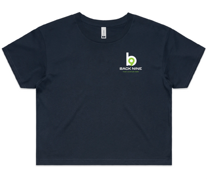 Hometown — Sturdy Crop Tee (Women's) — Navy Front