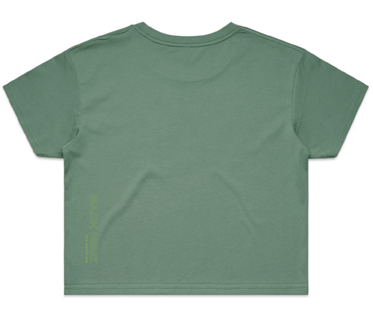 Sideline — Sturdy Crop Tee (Women's) — Sage Back