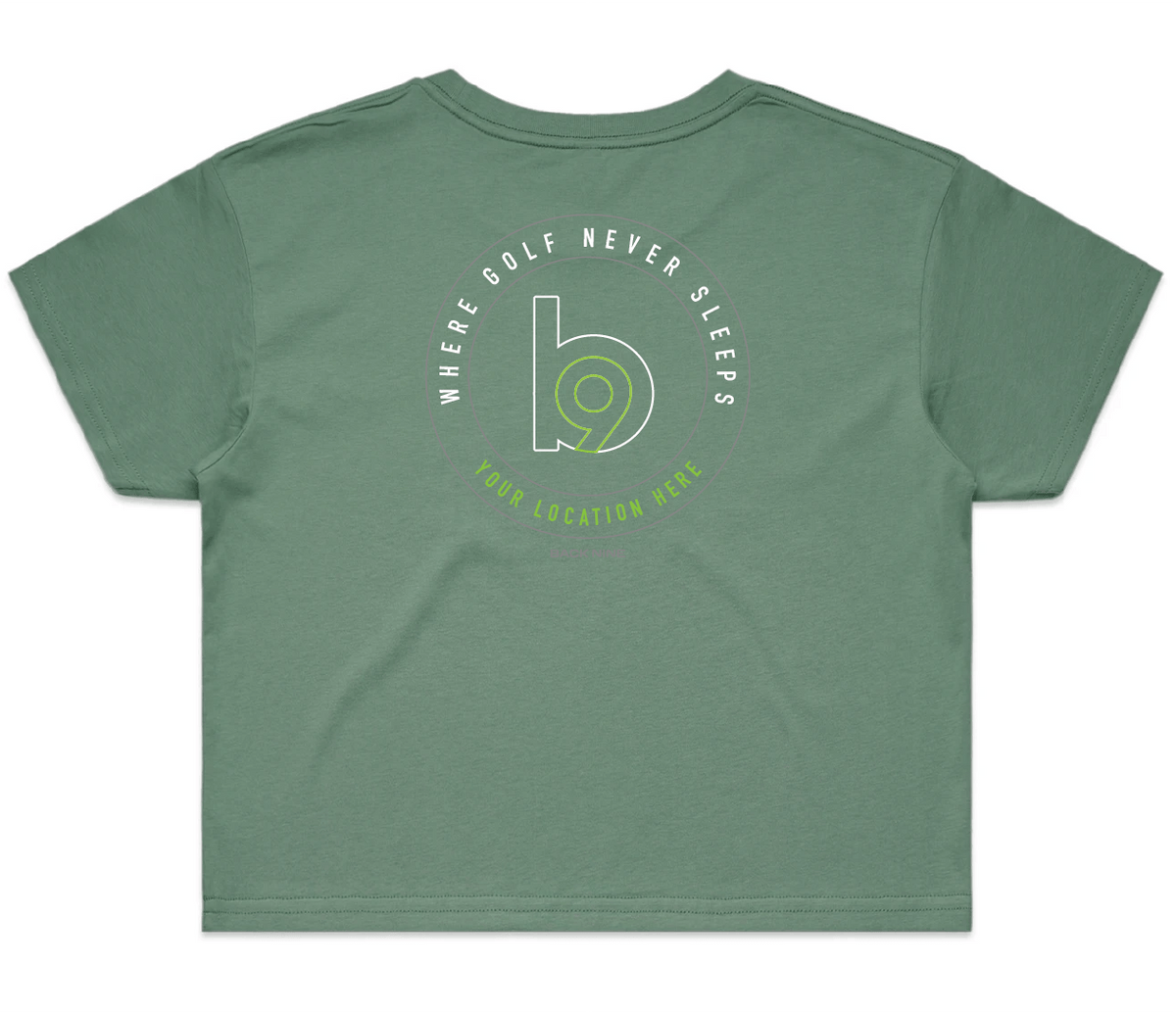 Crest — Sturdy Crop Tee (Women's) — Sage Back