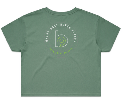 Crest — Sturdy Crop Tee (Women's) — Sage Back