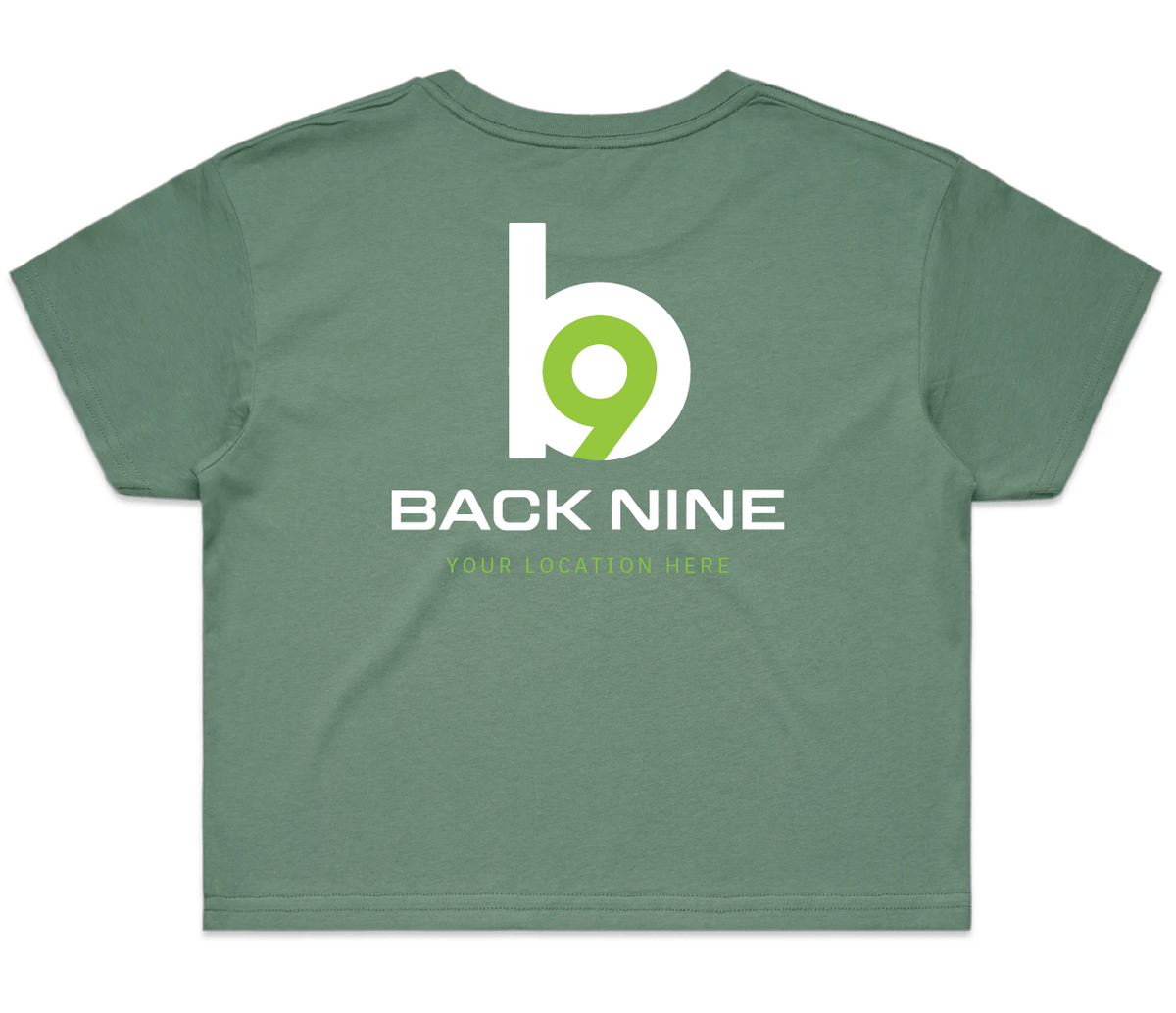 Hometown — Sturdy Crop Tee (Women's) — Sage Back