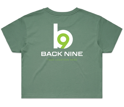 Hometown — Sturdy Crop Tee (Women's) — Sage Back