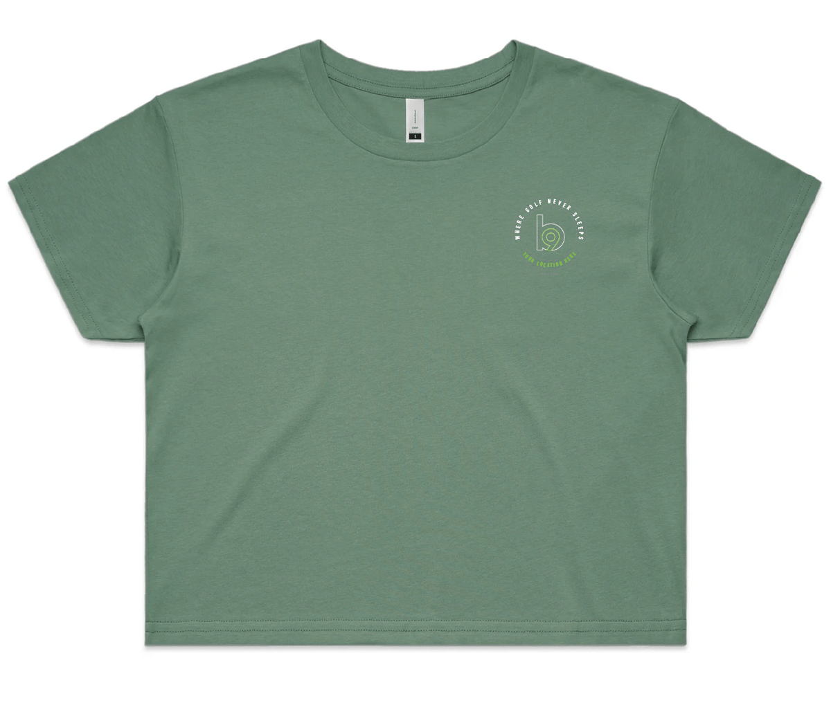 Crest — Sturdy Crop Tee (Women's) — Sage Front