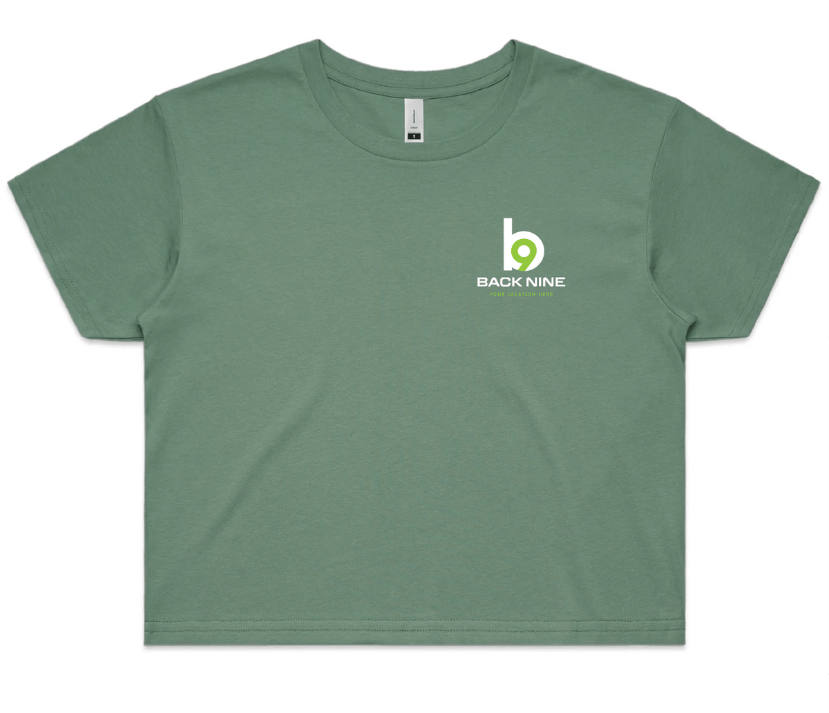 Hometown — Sturdy Crop Tee (Women's) — Sage Front