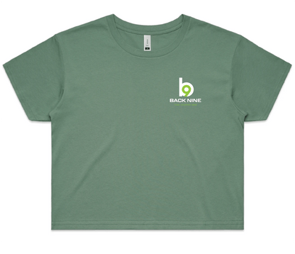 Hometown — Sturdy Crop Tee (Women's) — Sage Front