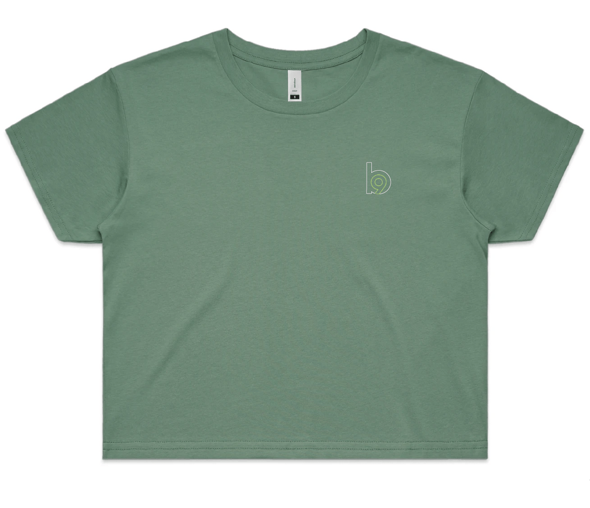 Sideline — Sturdy Crop Tee (Women's) — Sage Front