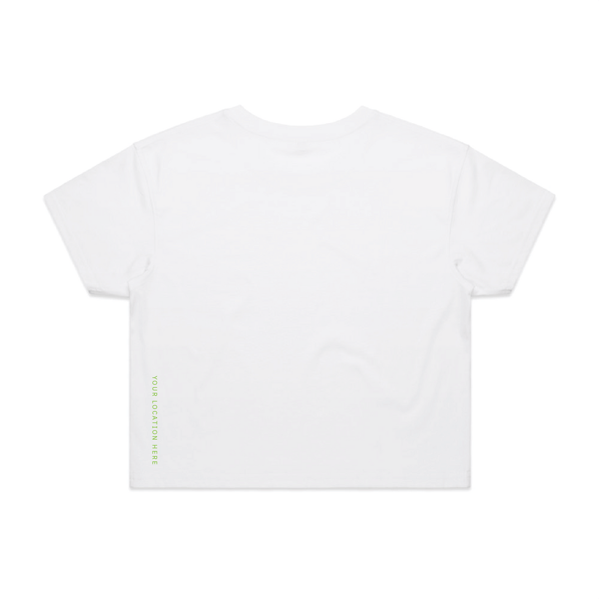 Sideline — Sturdy Crop Tee (Women's) — White Back