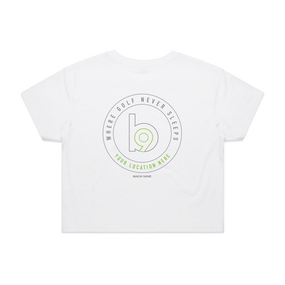 Crest — Sturdy Crop Tee (Women's) — White Back