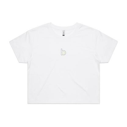Sideline — Sturdy Crop Tee (Women's) — White Front