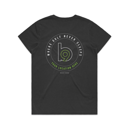 Crest — Sturdy Faded Tee (Women's) — Faded Black Back