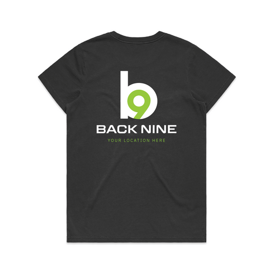 Hometown — Sturdy Faded Tee (Women's) — Faded Black Back