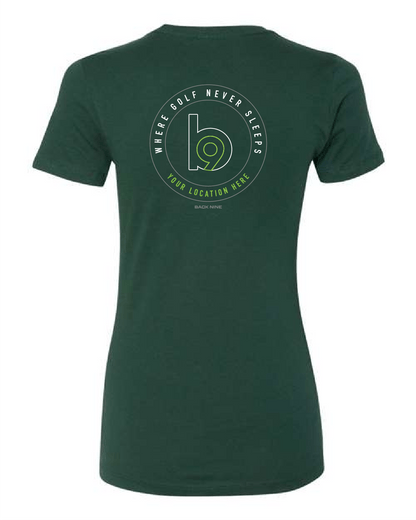 Crest — Easy Tee (Women's) — Heather Green Back