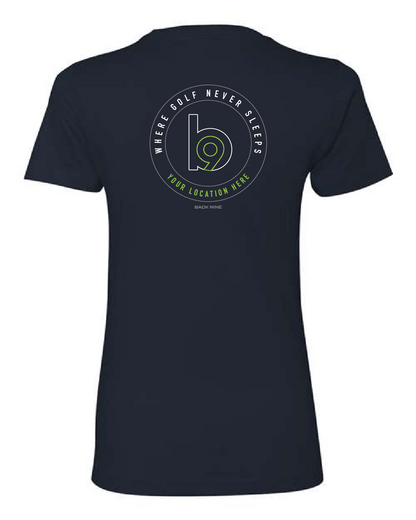 Crest — Easy Tee (Women's) — Heather Navy Back