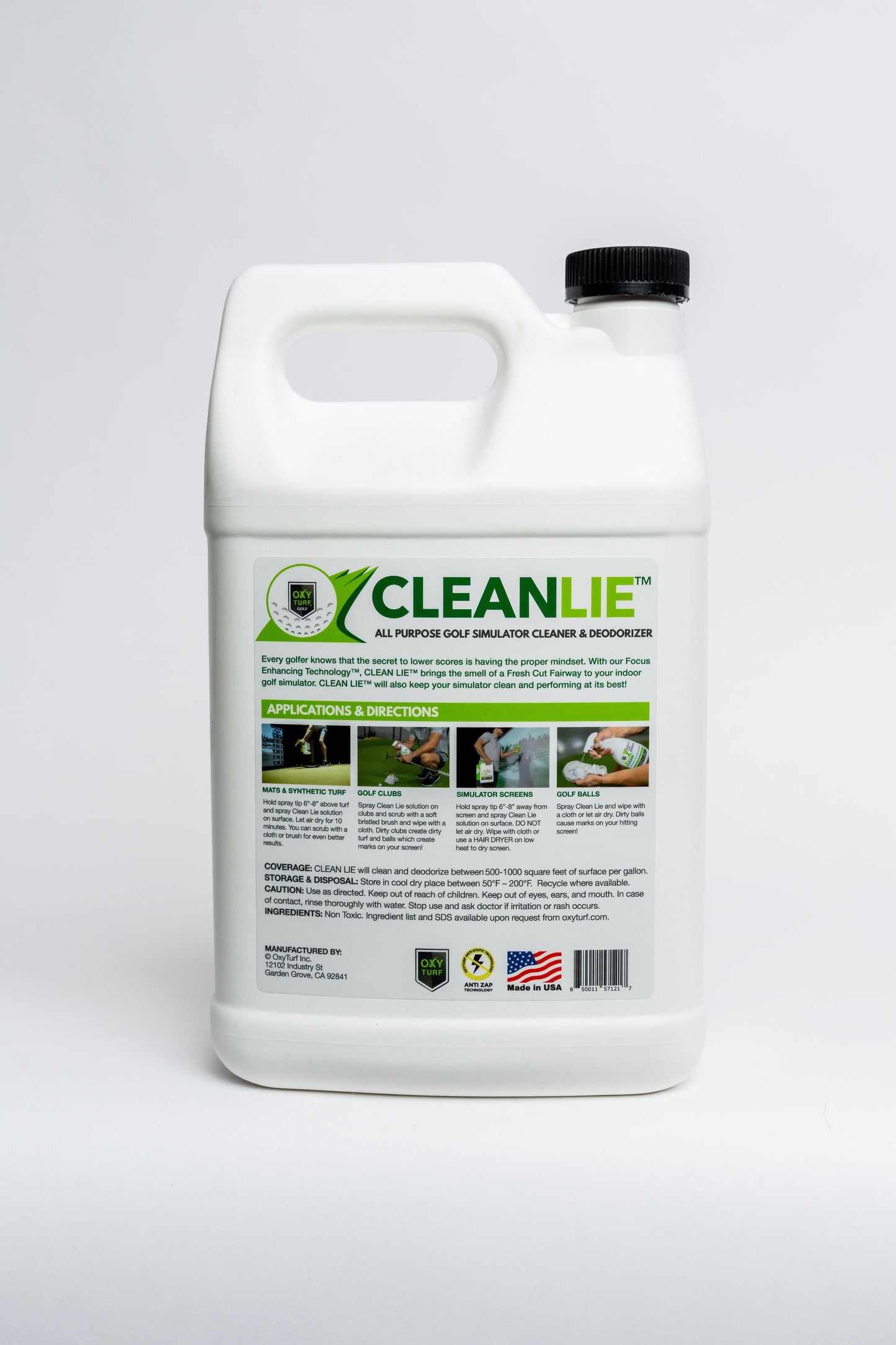Oxy Turf 1 Gallon Sprayer Clean Lie™: Golf Simulator All Purpose Cleaner & Deodorizer