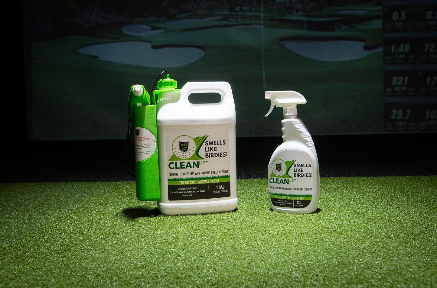 Oxy Turf 1 Gallon Sprayer Clean Lie™: Golf Simulator All Purpose Cleaner & Deodorizer