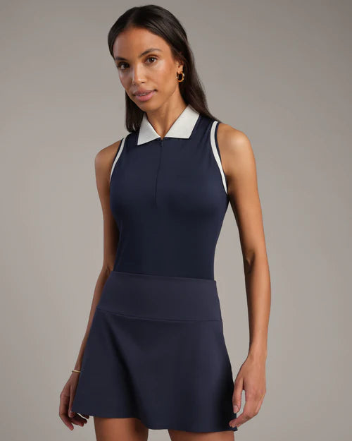 RHONE - COURSE TO COURT ZIP POLO