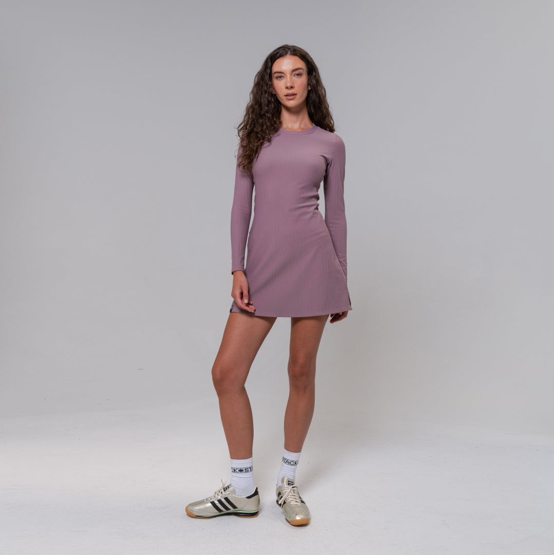 RibTech* Courtside Long Sleeve Dress