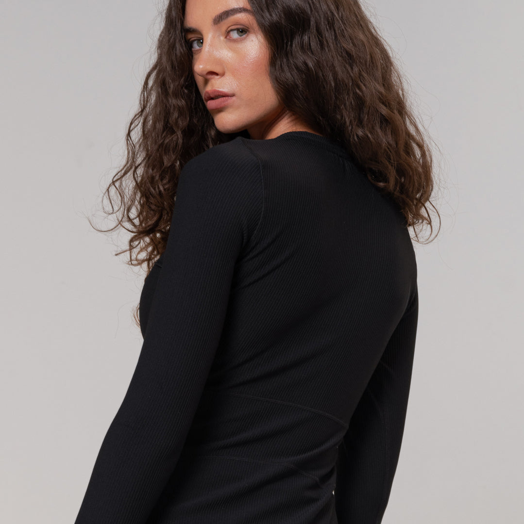 RibTech* Courtside Long Sleeve Dress
