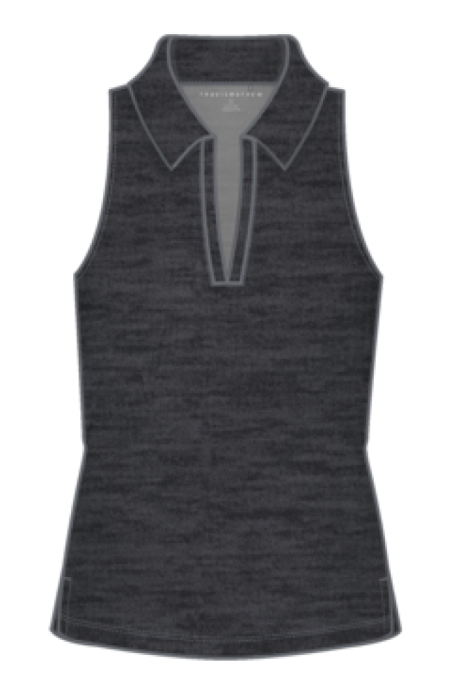 TravisMathew x Back Nine Womens Skyloft SL Polo (Heather Black)