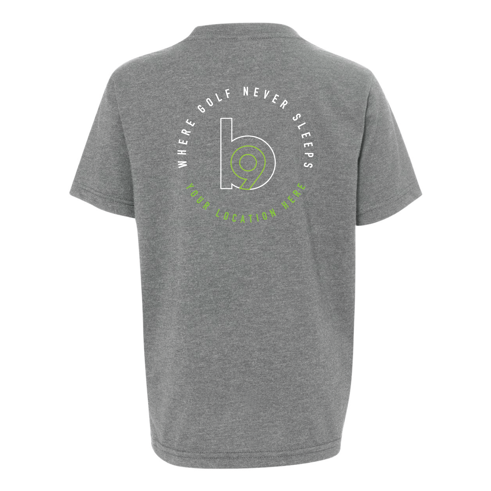 Crest — Easy Tee (Youth) — Heather Grey Back