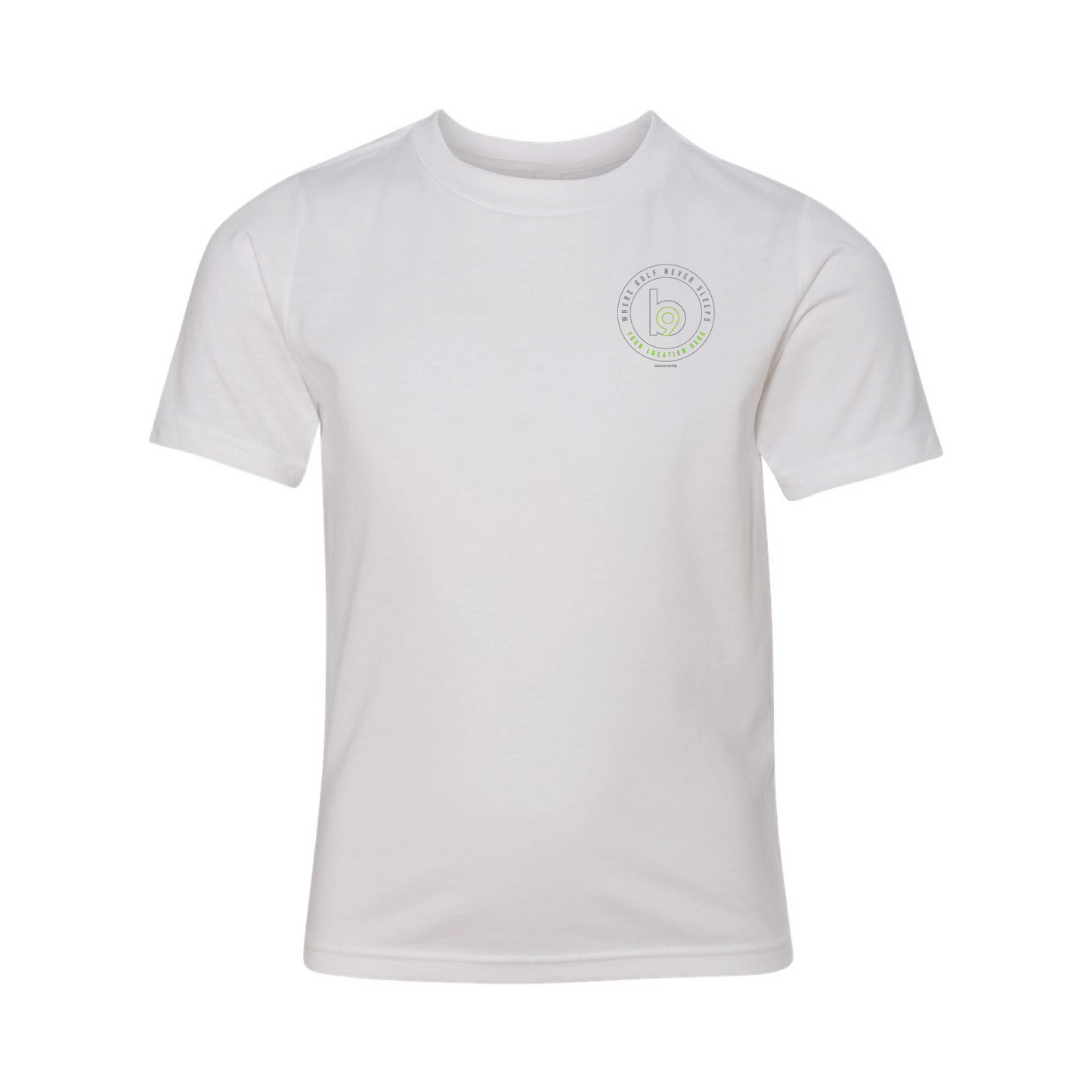 Crest — Easy Tee (Youth) — White Front