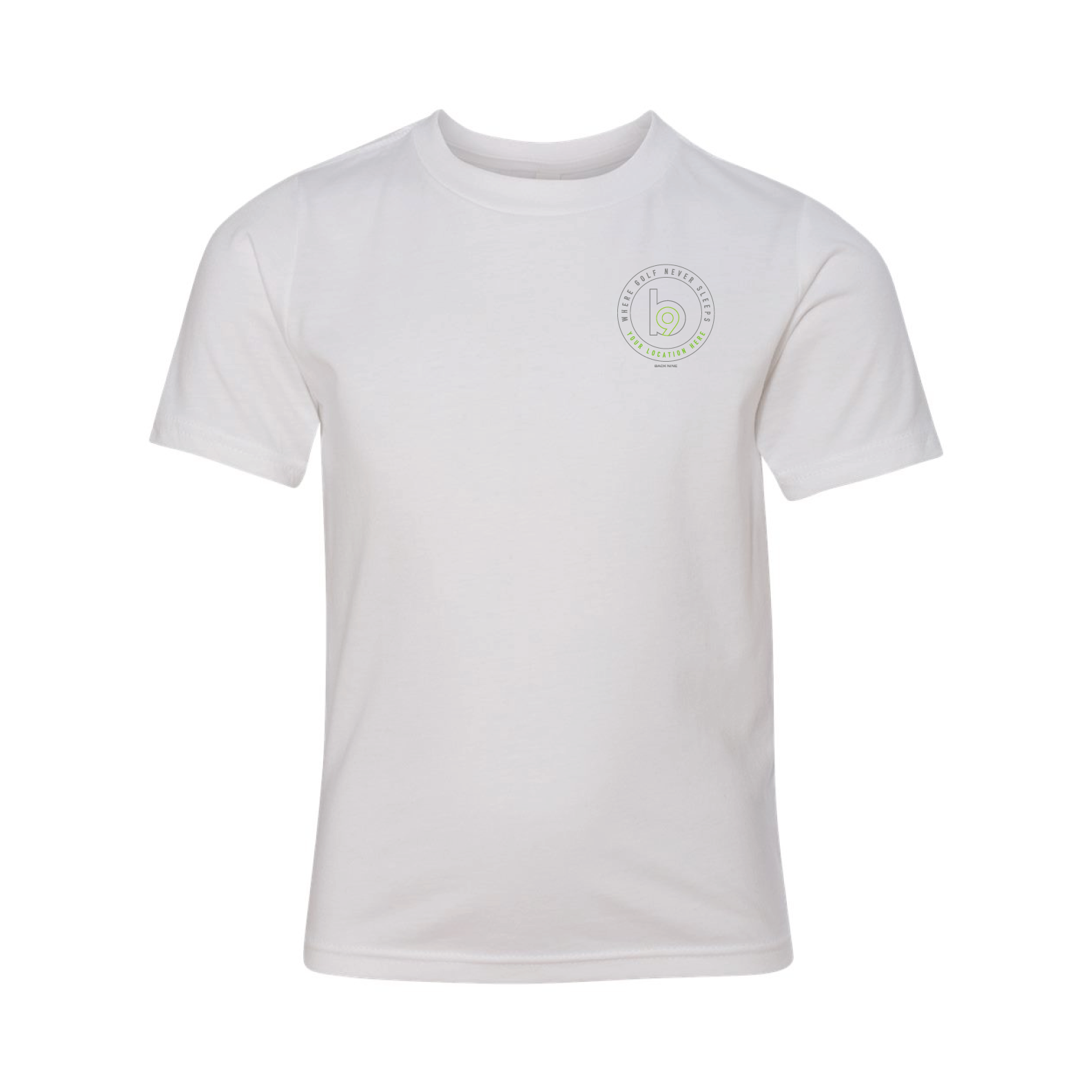 Crest — Easy Tee (Youth) — White Front