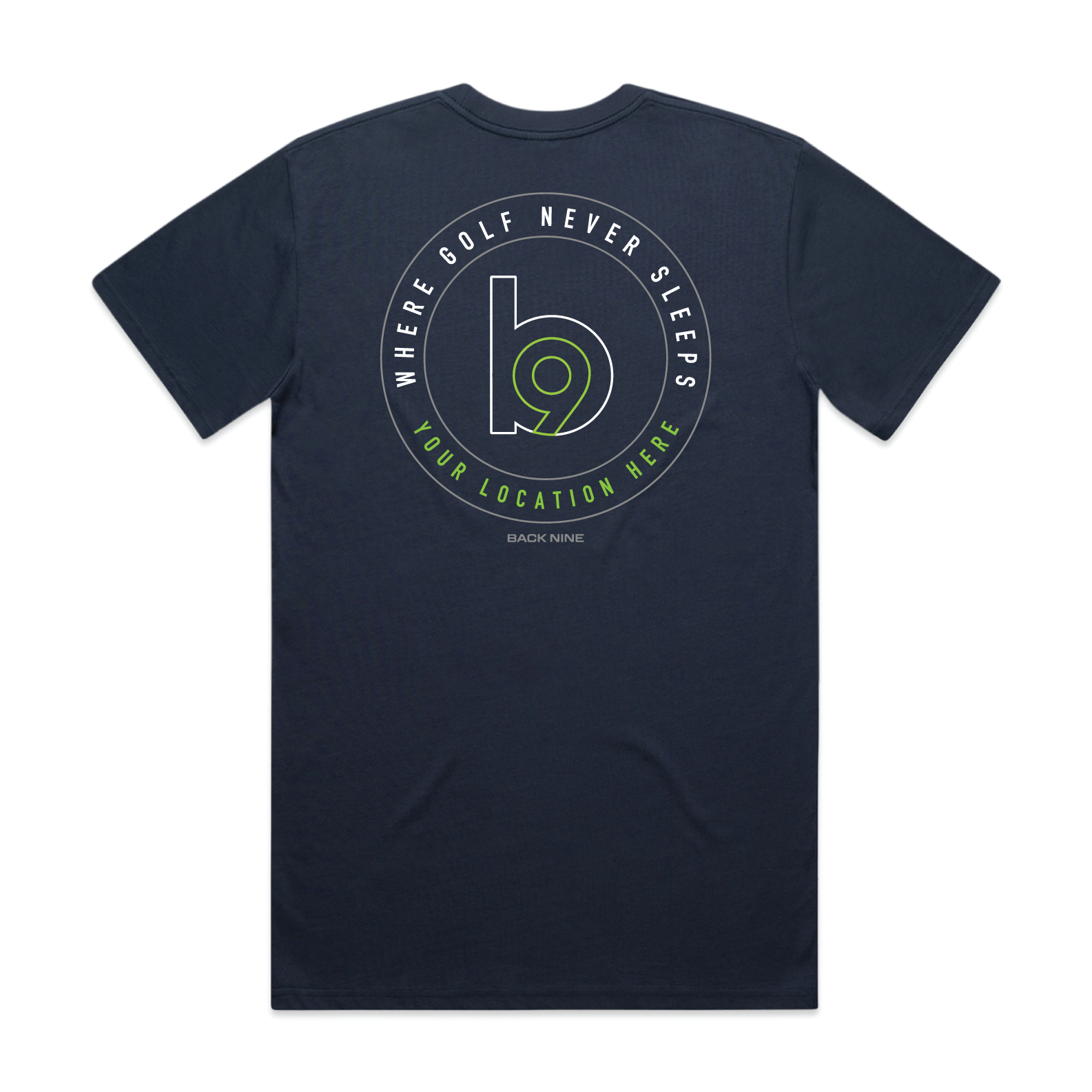 Crest — Sturdy Tee (Adult) — Petrol Blue Back