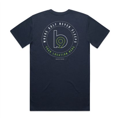 Crest — Sturdy Tee (Adult) — Petrol Blue Back