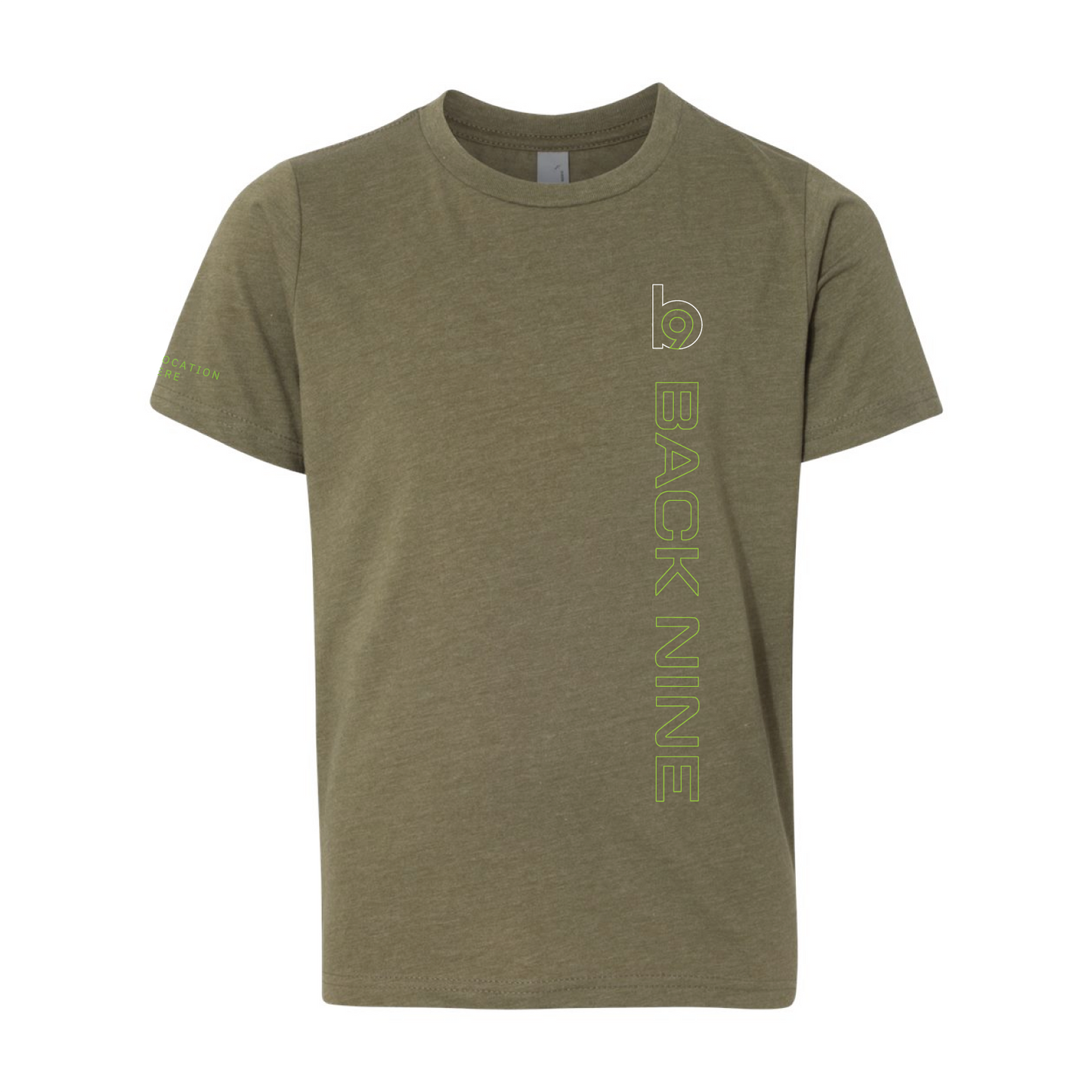 Sideline — Easy Tee (Youth) — Military Green Front