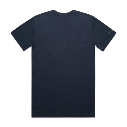 Sideline — Sturdy Tee (Adult) — Petrol Blue Back