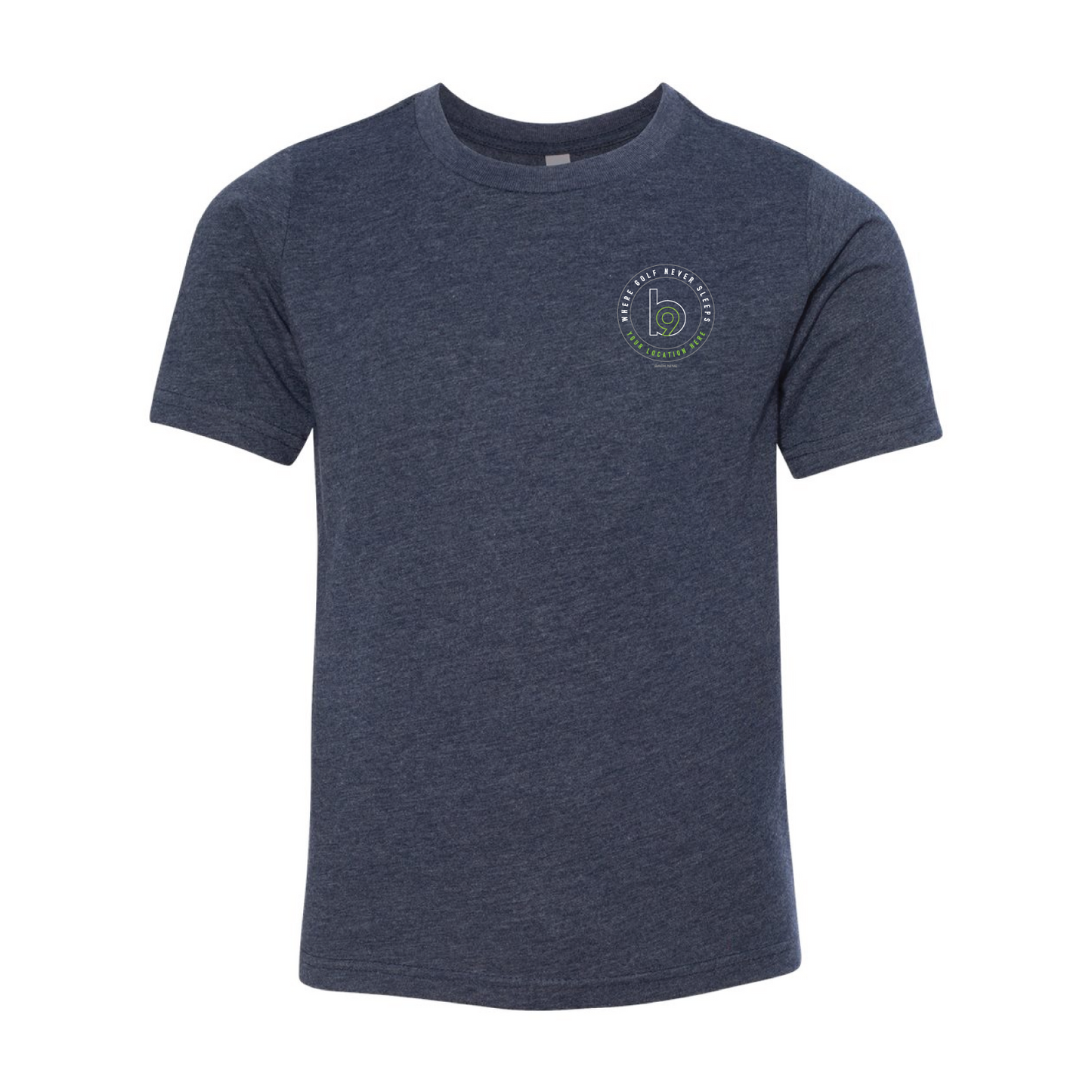 Crest — Easy Tee (Youth) — Midnight Navy Front