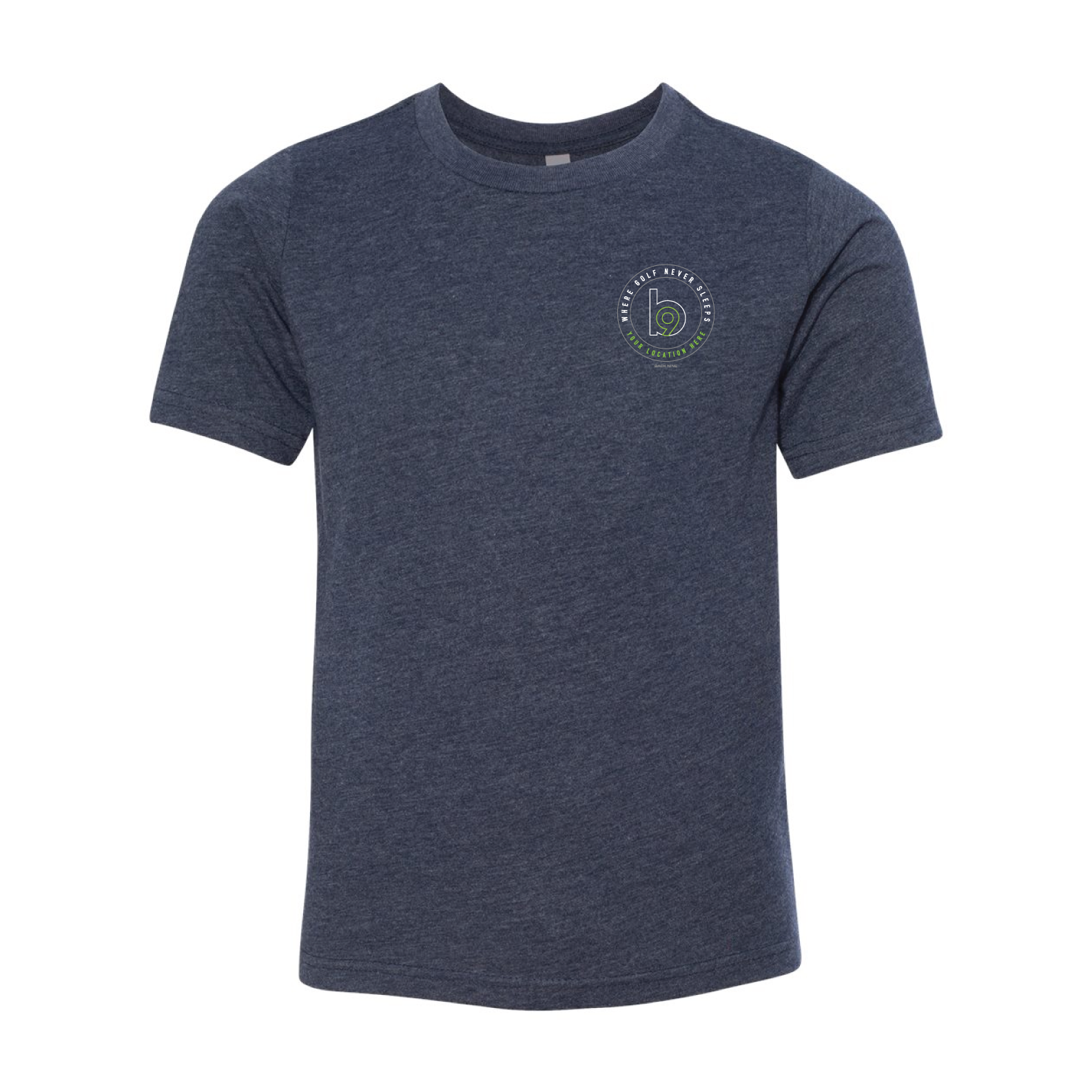 Crest — Easy Tee (Youth) — Midnight Navy Front