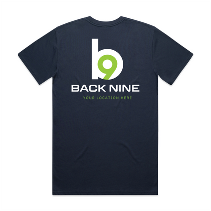 Hometown — Sturdy Tee (Adult) — Petrol Blue Back