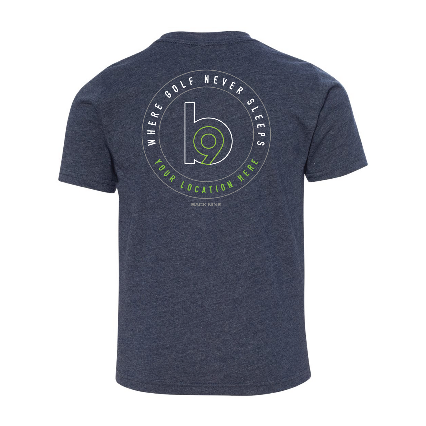 Crest — Easy Tee (Youth) — Midnight Navy Back